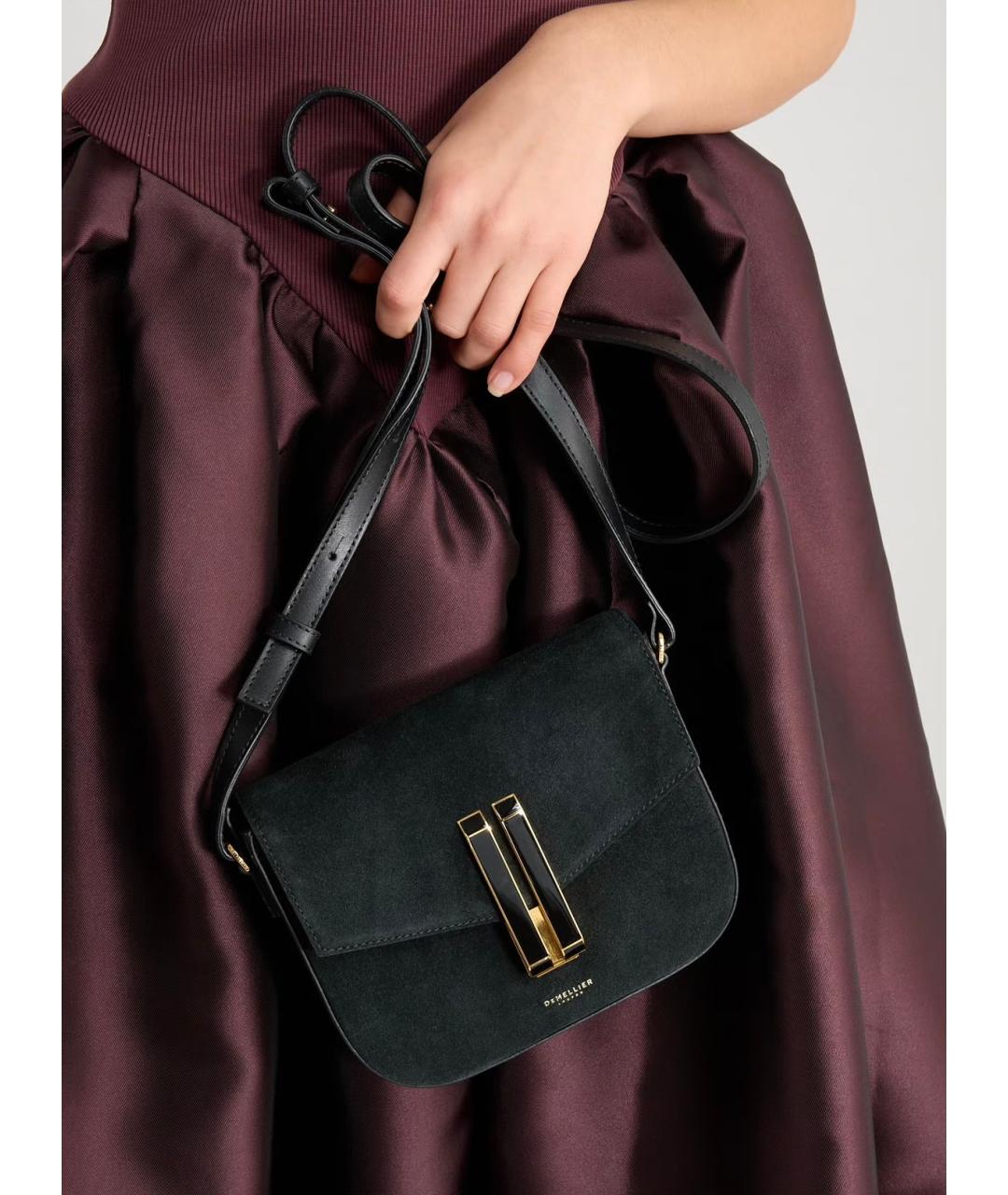 DEMELLIER Черная замшевая сумка через плечо, фото 5