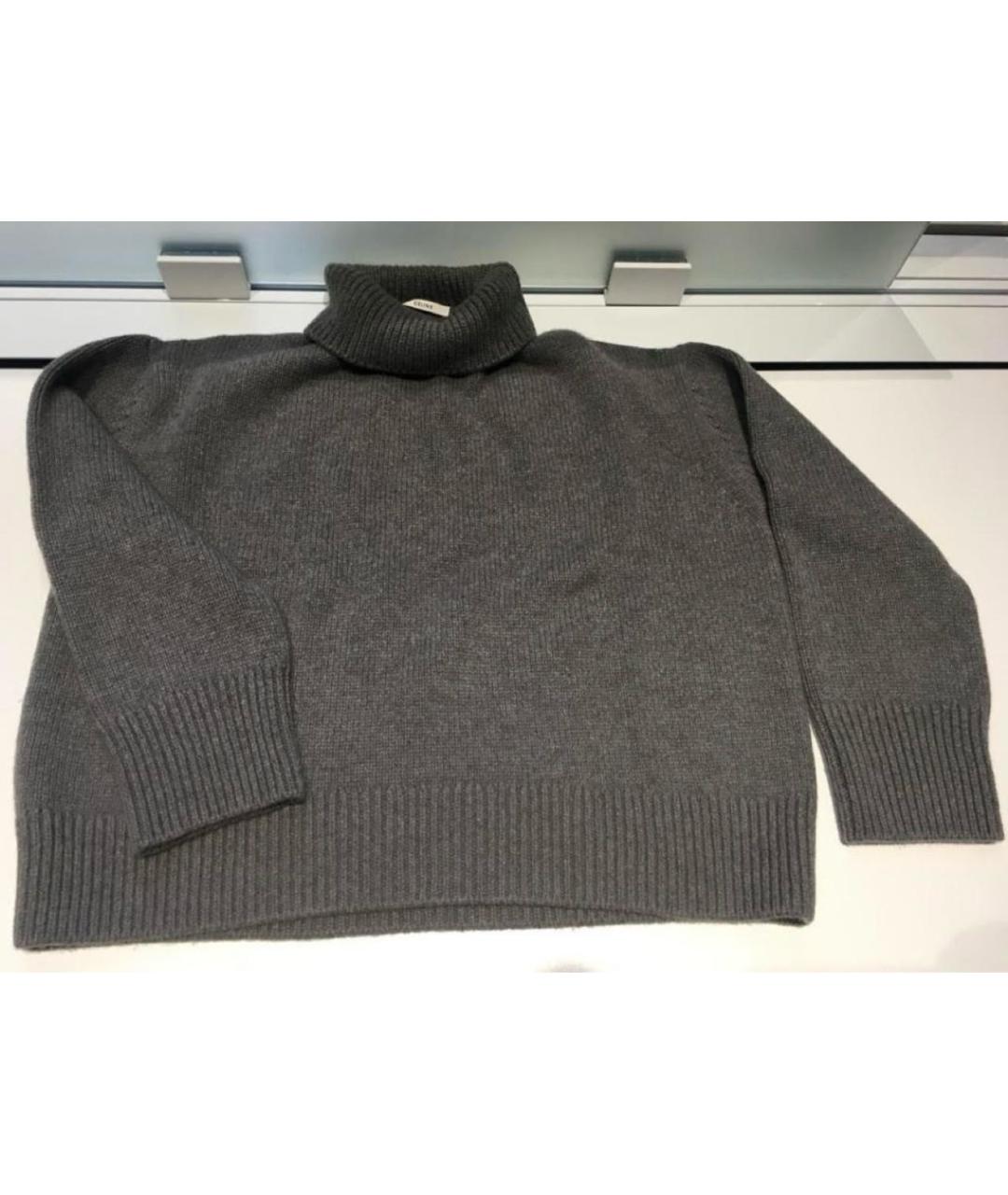 CELINE Антрацитовый кашемировый джемпер / свитер, фото 3
