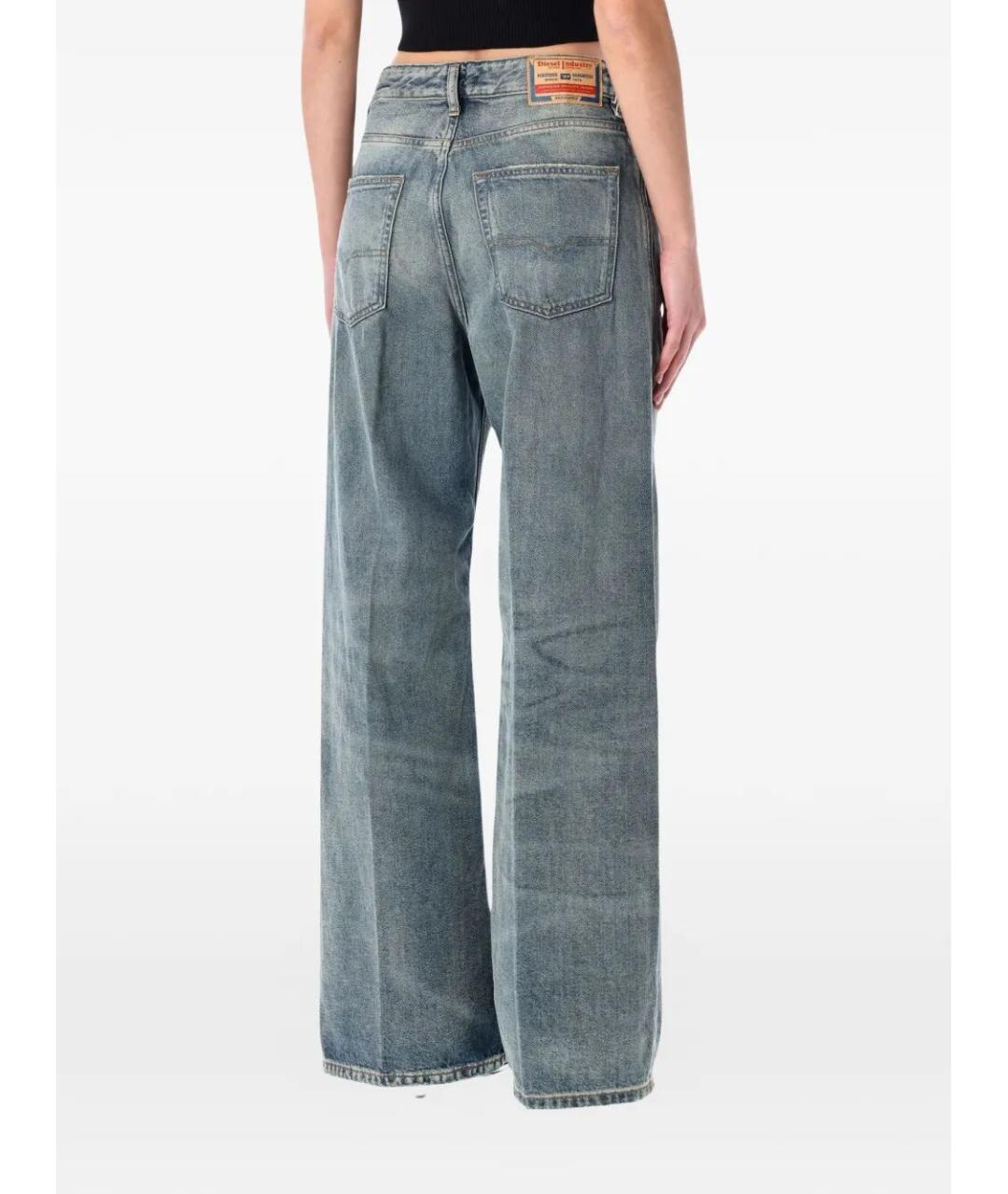 DIESEL Синие хлопковые прямые джинсы, фото 2