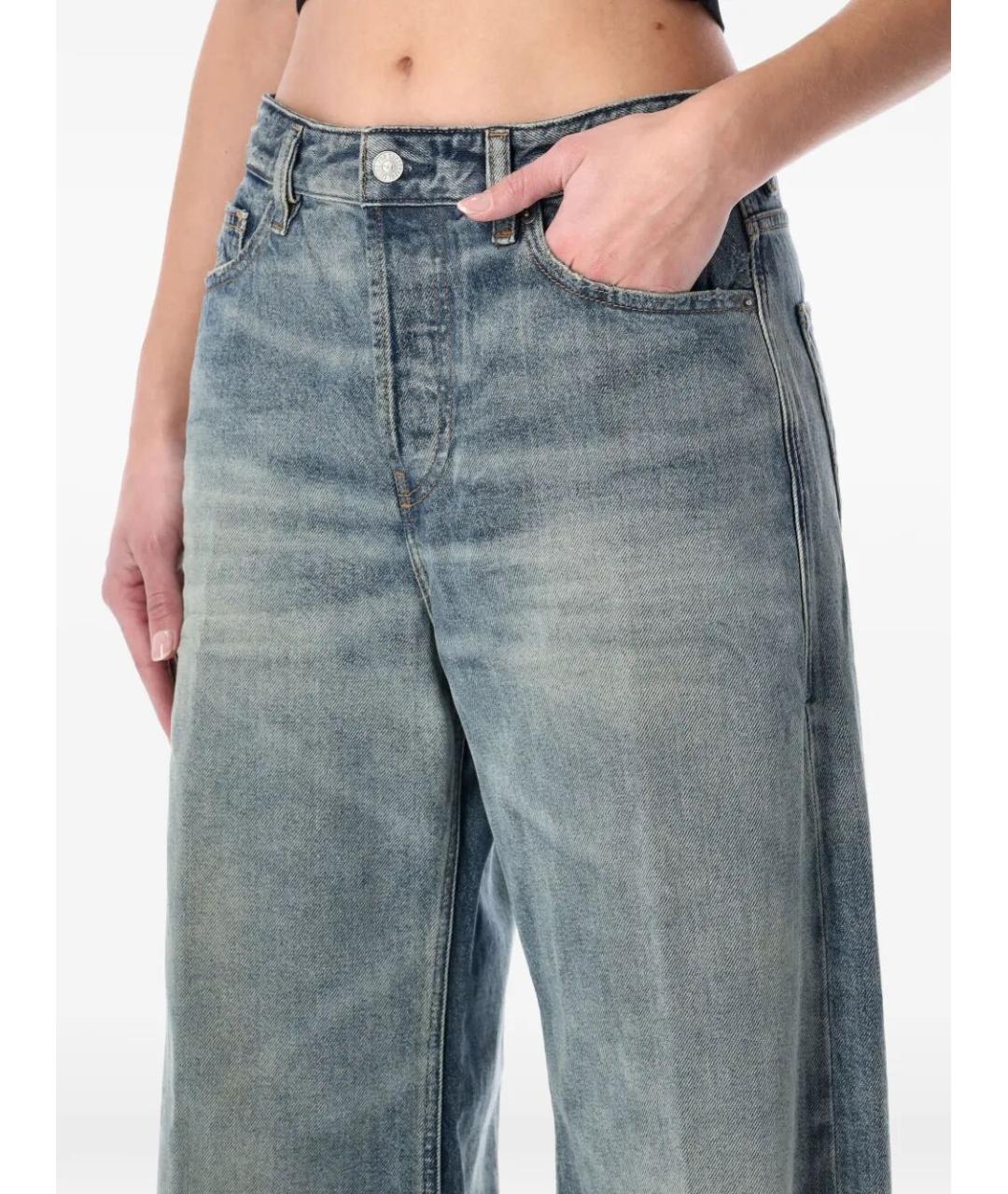 DIESEL Синие хлопковые прямые джинсы, фото 3