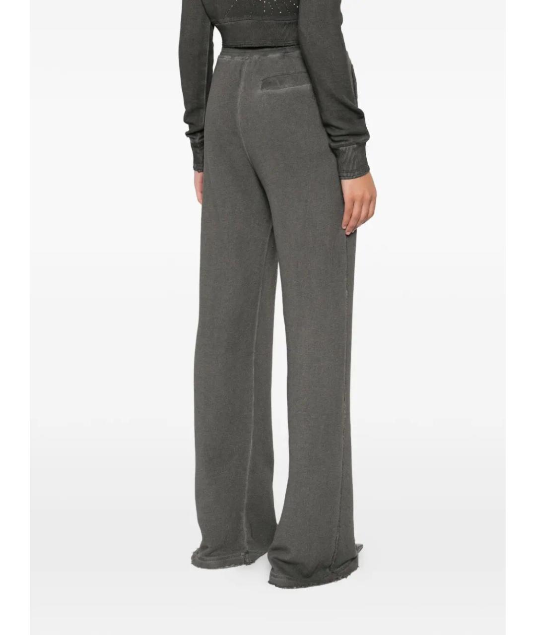 DIESEL Серые хлопковые брюки широкие, фото 4