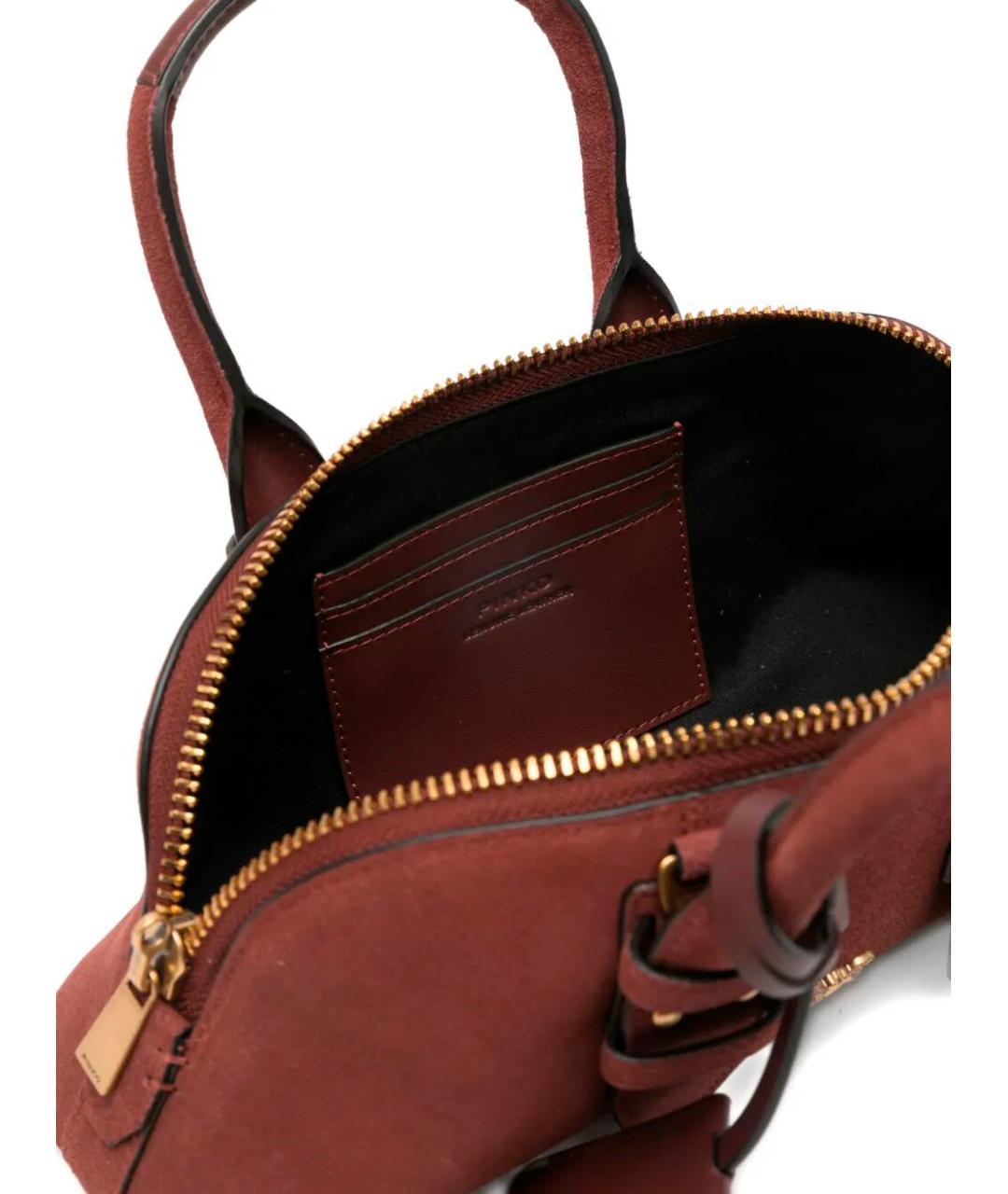 PINKO Красная кожаная сумка тоут, фото 3