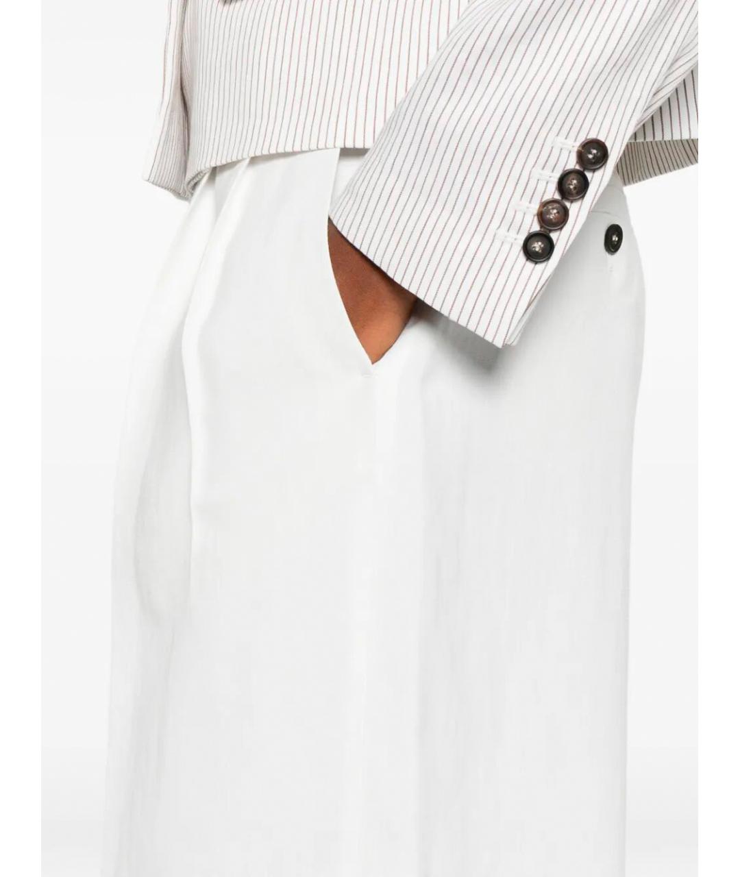 BRUNELLO CUCINELLI Белые вискозные шорты, фото 4