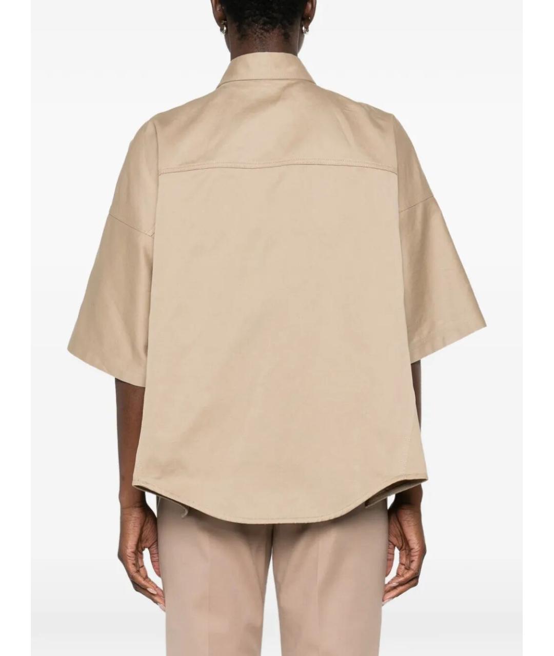 BRUNELLO CUCINELLI Бежевая хлопковая рубашка, фото 4