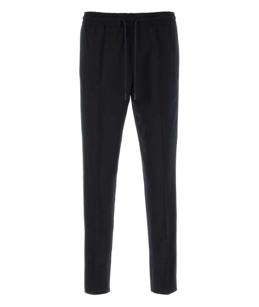 GUCCI Черные полиэстеровые повседневные брюки, фото 1