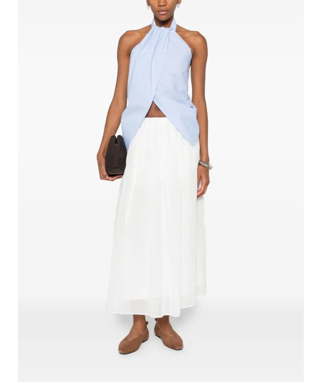 BRUNELLO CUCINELLI Белая хлопковая юбка макси, фото 2