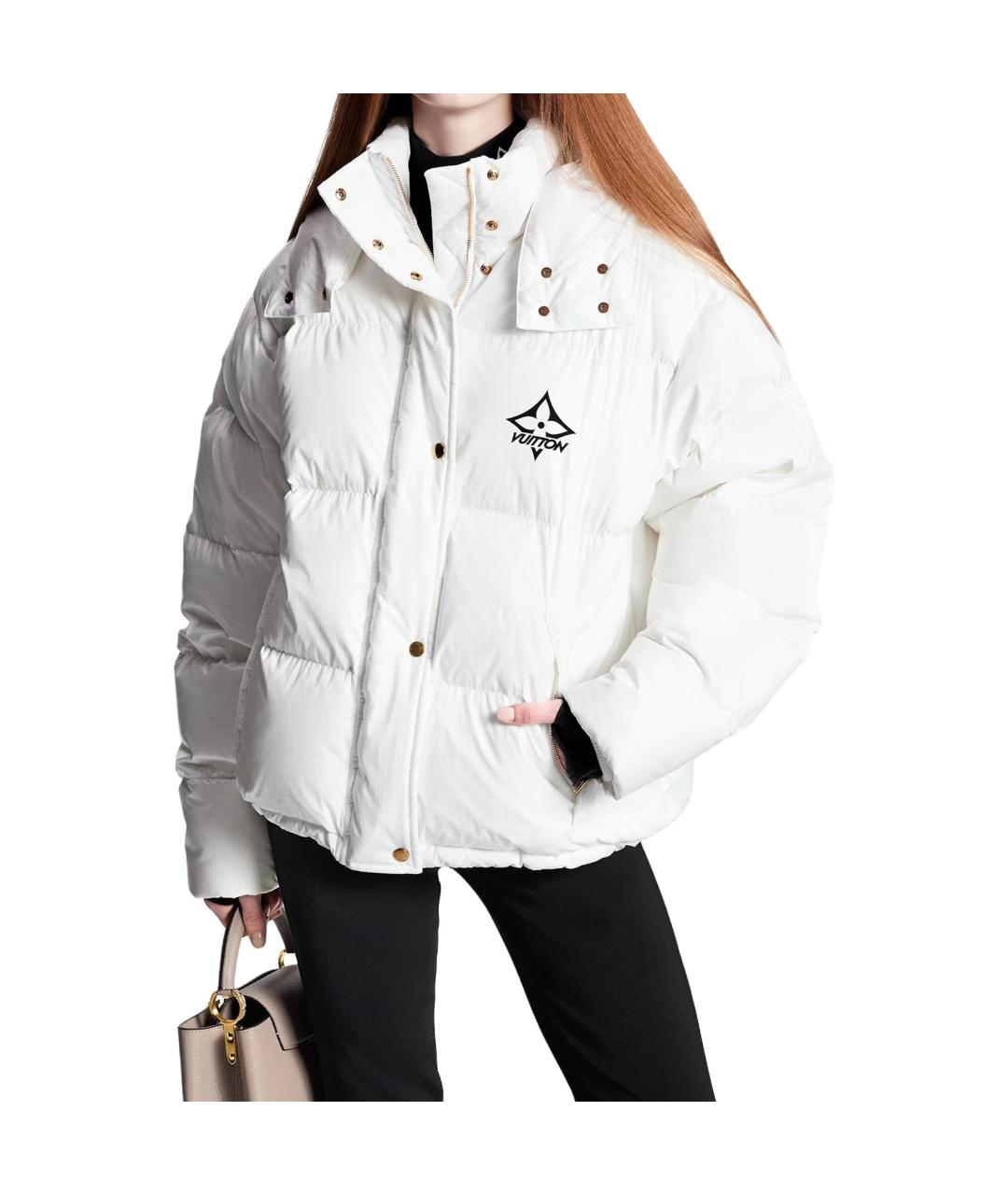 LOUIS VUITTON Белый пуховик, фото 2