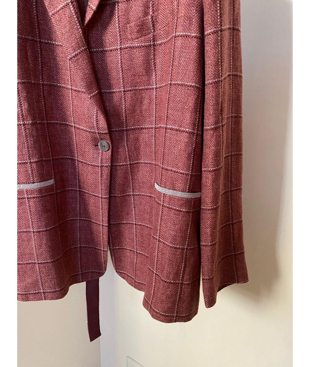 FABIANA FILIPPI Бордовый жакет/пиджак, фото 5