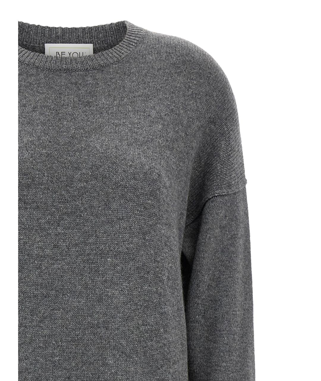 BE YOU Серое кашемировое повседневное платье, фото 3