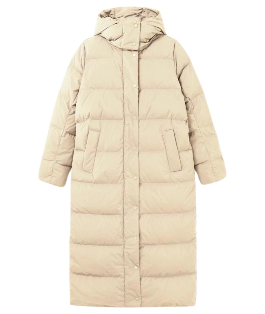 Lululemon Бежевый полиамидовый пуховик, фото 1