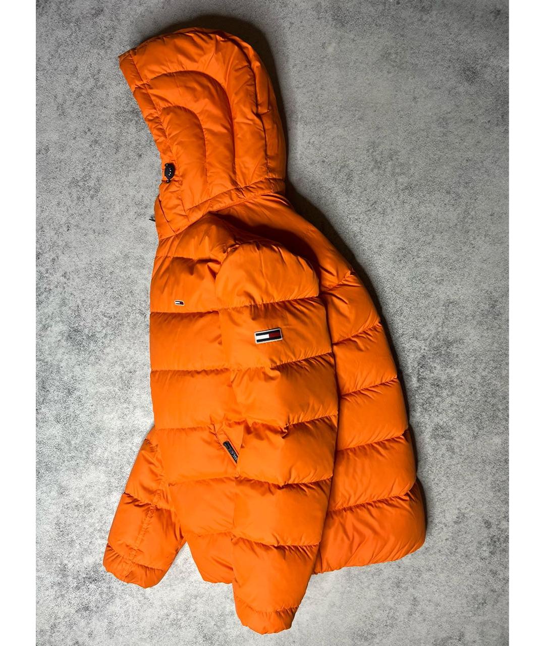 TOMMY HILFIGER Оранжевый полиэстеровый пуховик, фото 3