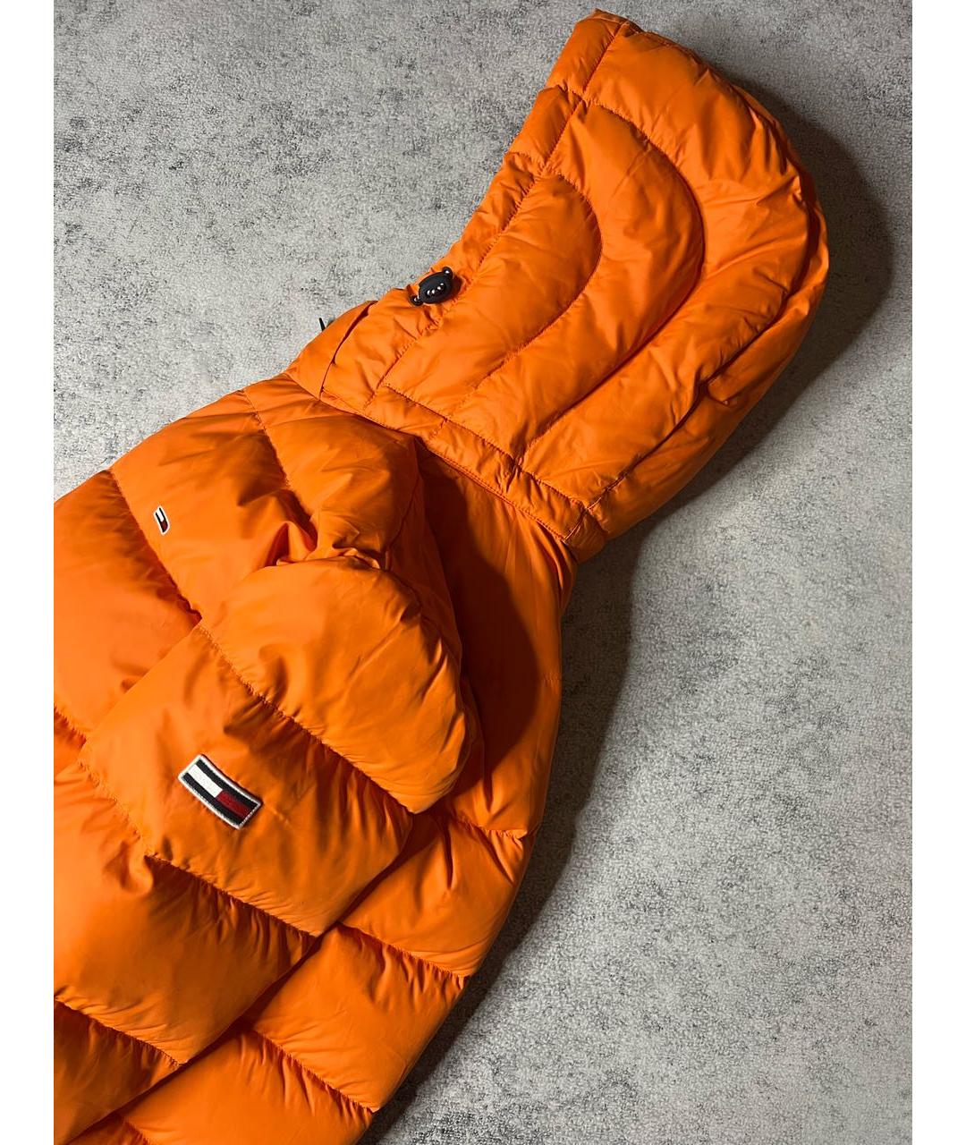 TOMMY HILFIGER Оранжевый полиэстеровый пуховик, фото 5