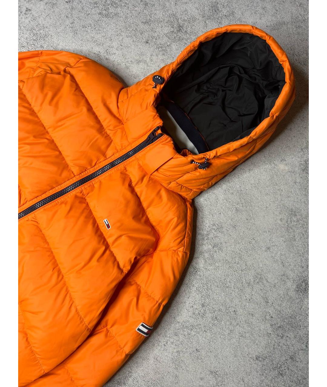 TOMMY HILFIGER Оранжевый полиэстеровый пуховик, фото 4