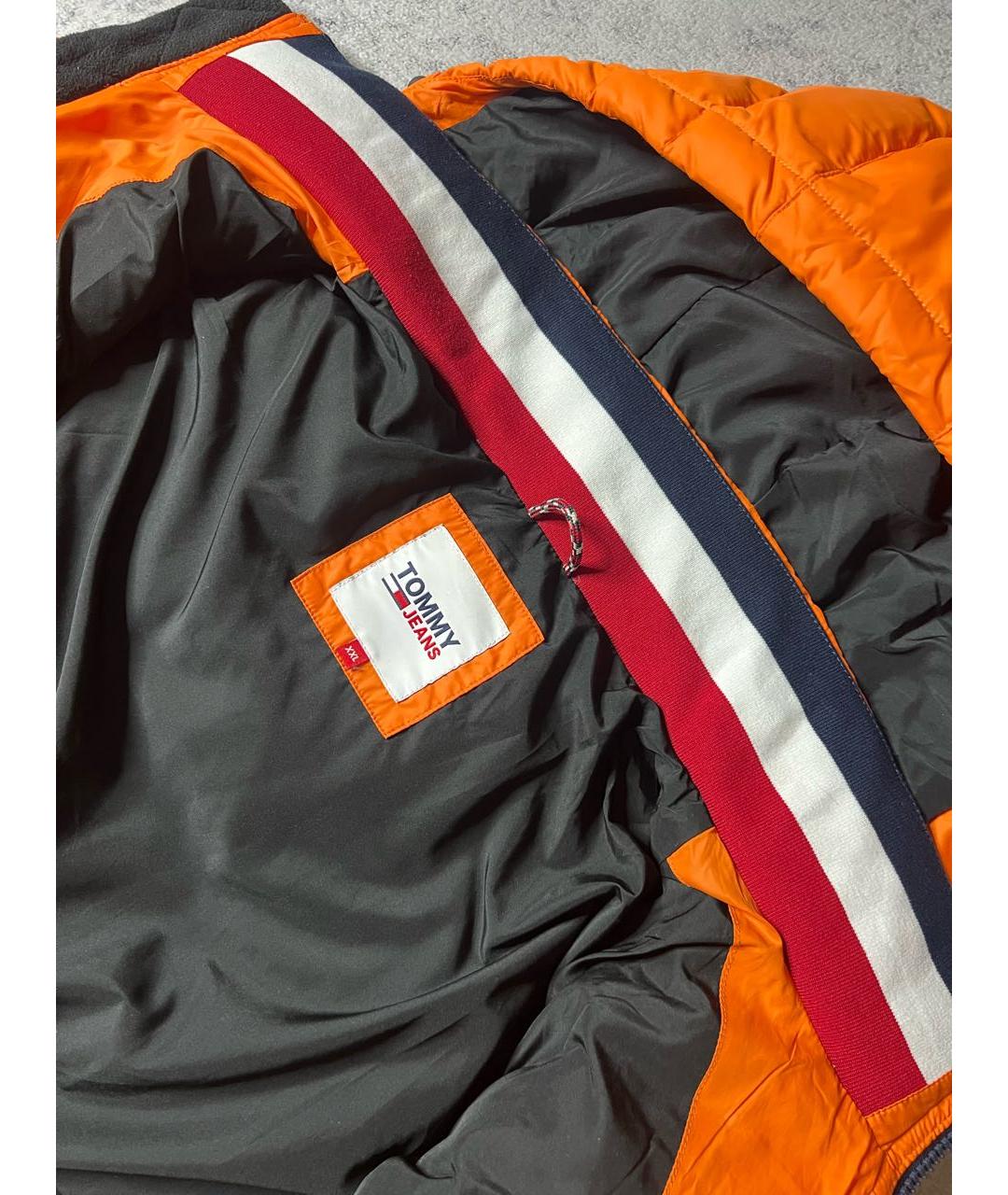 TOMMY HILFIGER Оранжевый полиэстеровый пуховик, фото 6