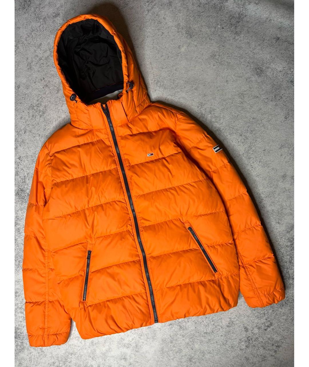 TOMMY HILFIGER Оранжевый полиэстеровый пуховик, фото 9