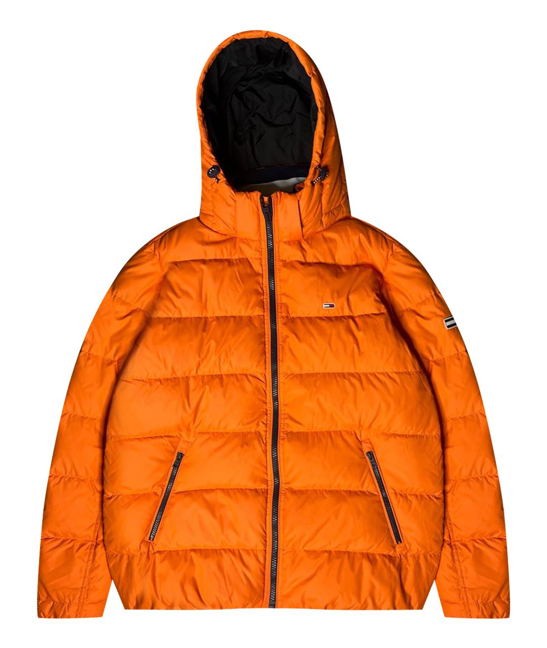 TOMMY HILFIGER Оранжевый полиэстеровый пуховик, фото 1