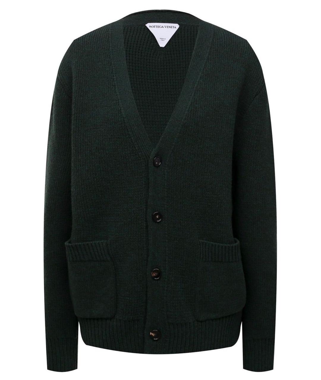 BOTTEGA VENETA Зеленый шерстяной джемпер / свитер, фото 2