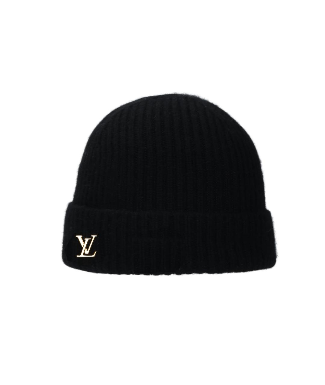 LOUIS VUITTON Черная шапка, фото 5