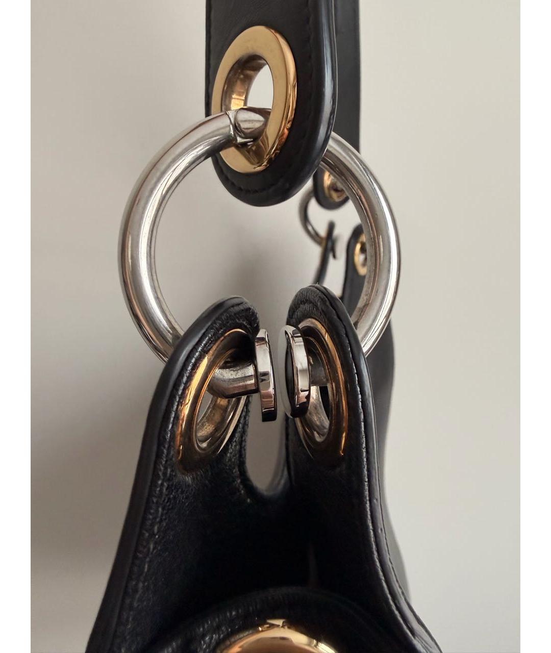 CHLOE Черная кожаная сумка с короткими ручками, фото 6