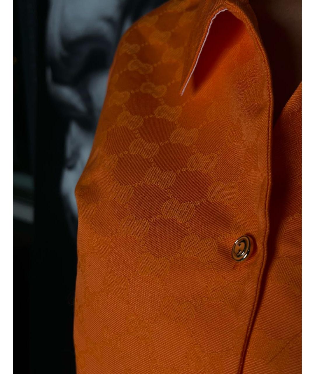 GUCCI Оранжевый полиэстеровый костюм с брюками, фото 4