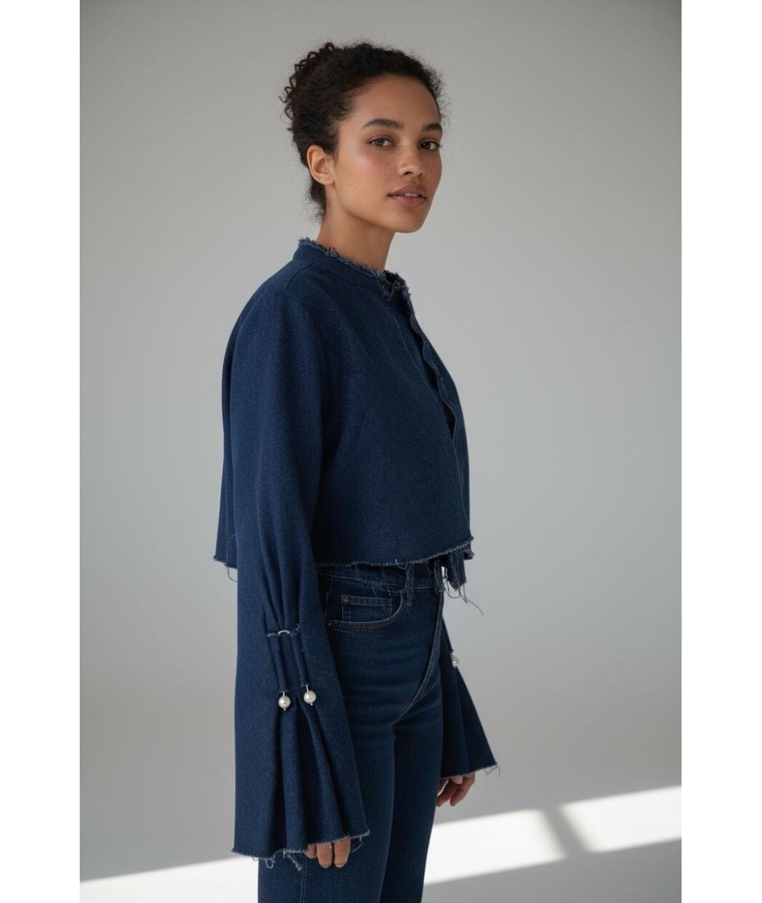 MOTHER Темно-синяя деним блузы, фото 3