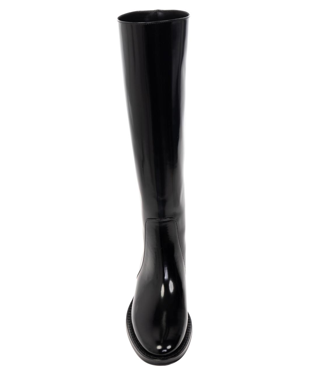 SAINT LAURENT Черные кожаные сапоги, фото 3