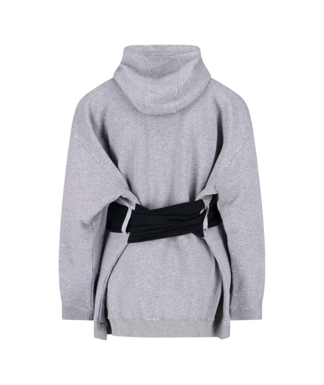 MM6 MAISON MARGIELA Серое хлопковое платье, фото 2