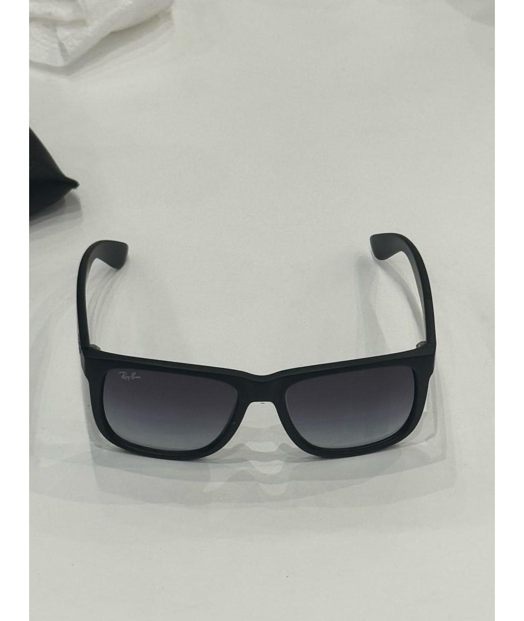 RAY BAN Черные пластиковые солнцезащитные очки, фото 5