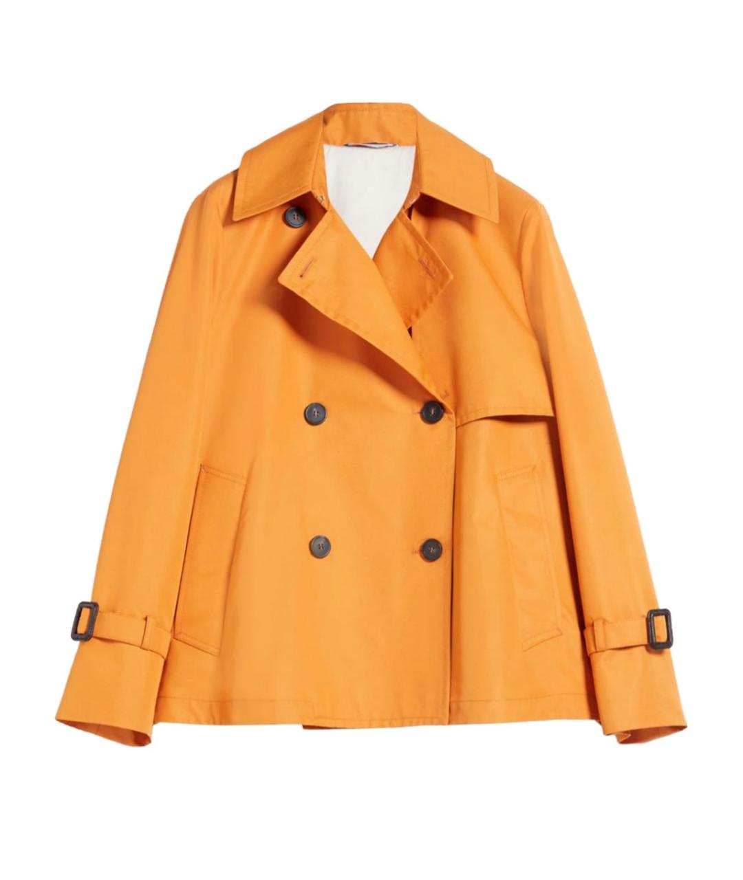 WEEKEND MAX MARA Оранжевый хлопковый тренч/плащ, фото 1