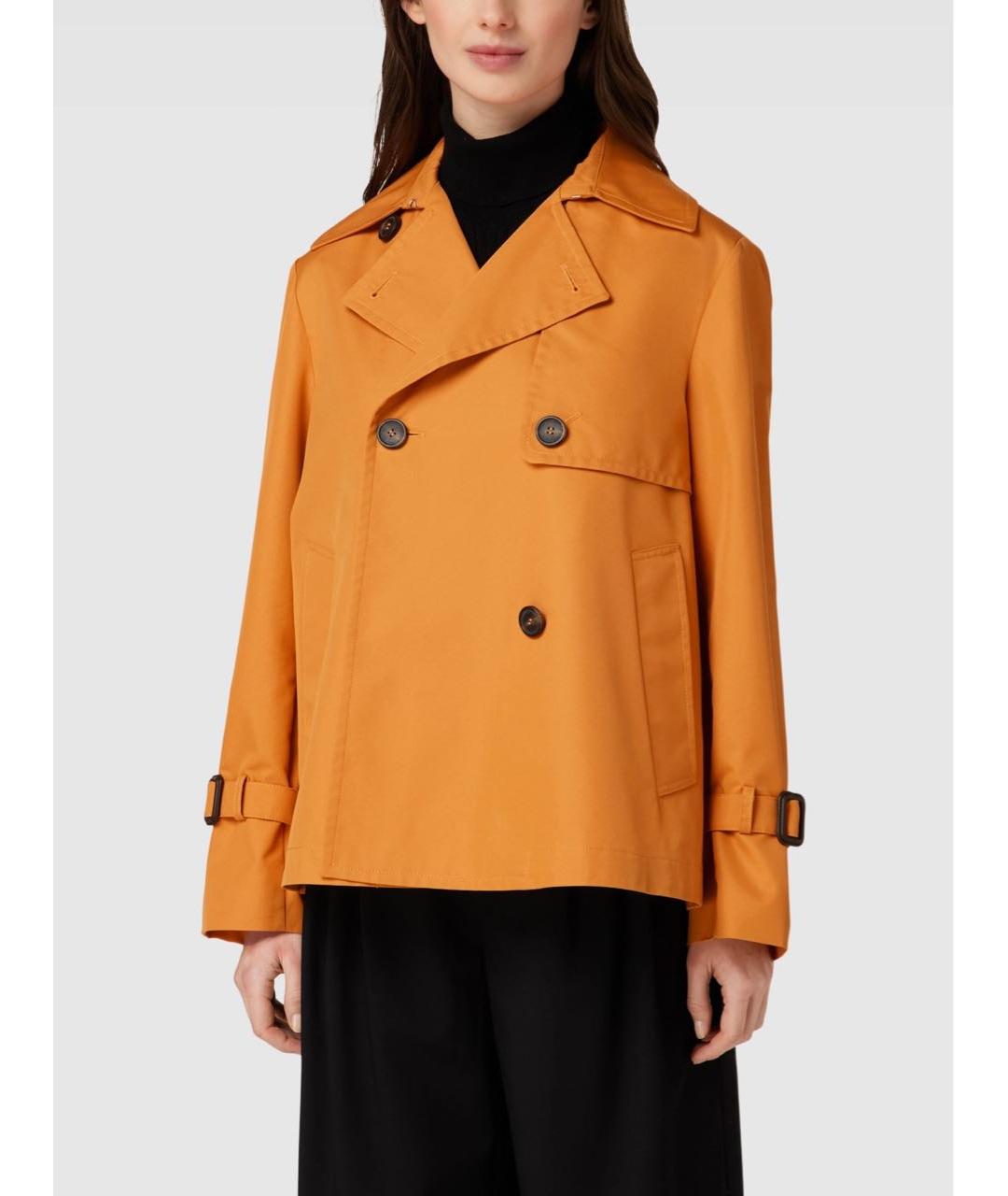 WEEKEND MAX MARA Оранжевый хлопковый тренч/плащ, фото 8
