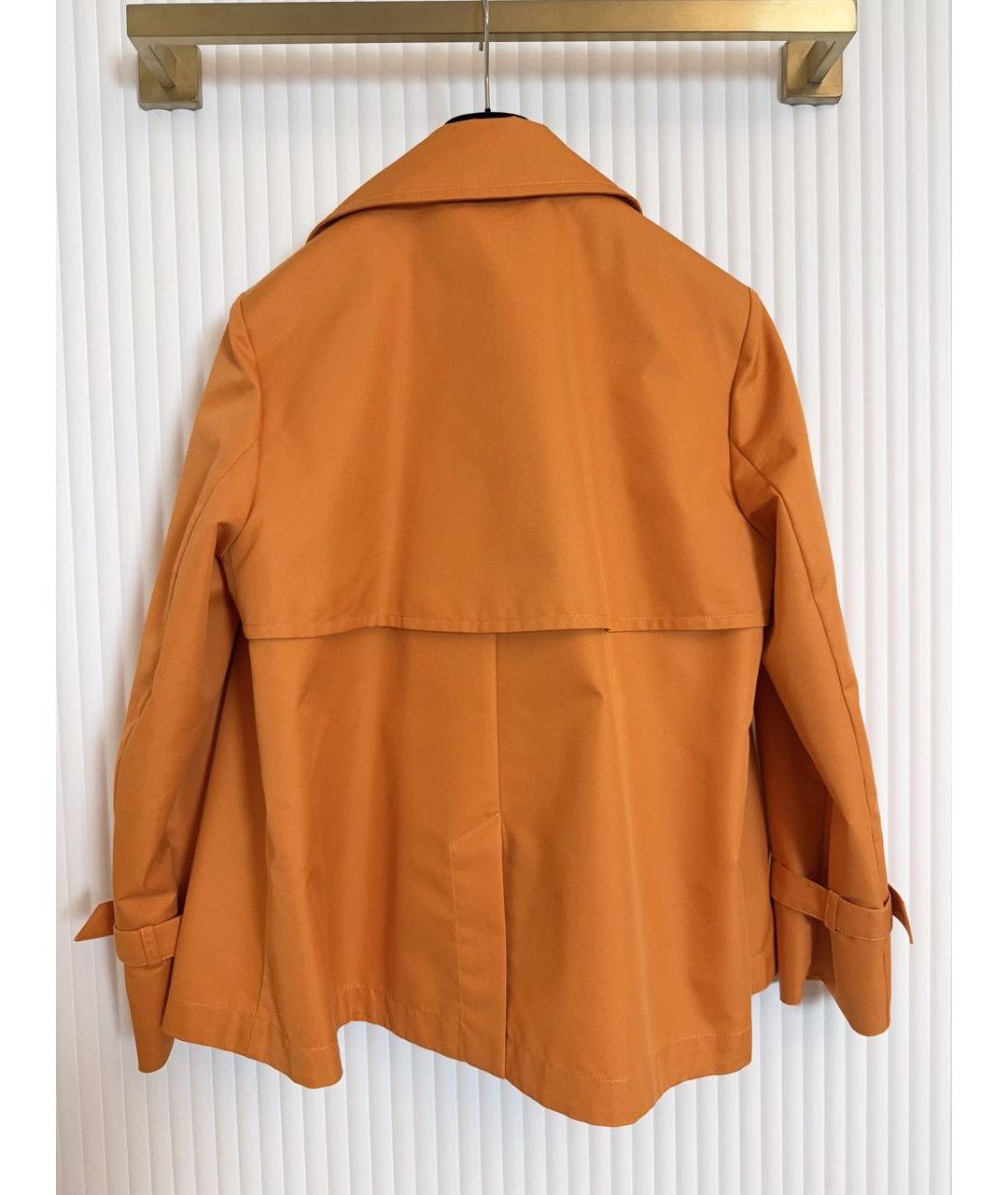 WEEKEND MAX MARA Оранжевый хлопковый тренч/плащ, фото 2