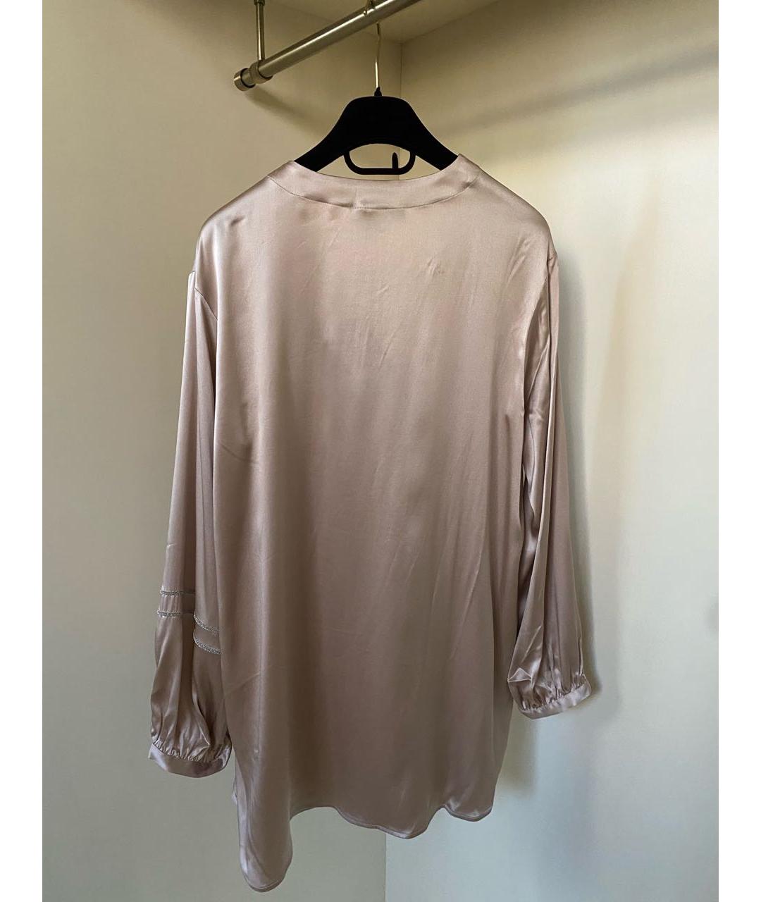 FABIANA FILIPPI Бежевая шелковая блузы, фото 6
