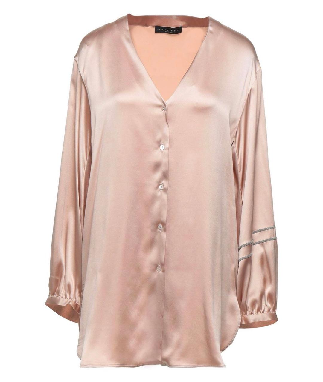 FABIANA FILIPPI Бежевая шелковая блузы, фото 1