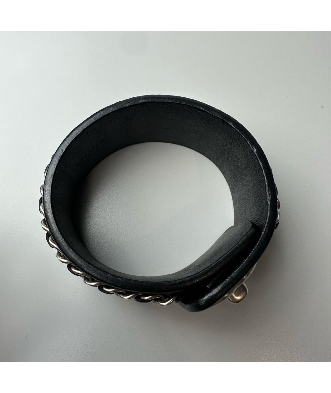 CHANEL Черный кожаный браслет, фото 8