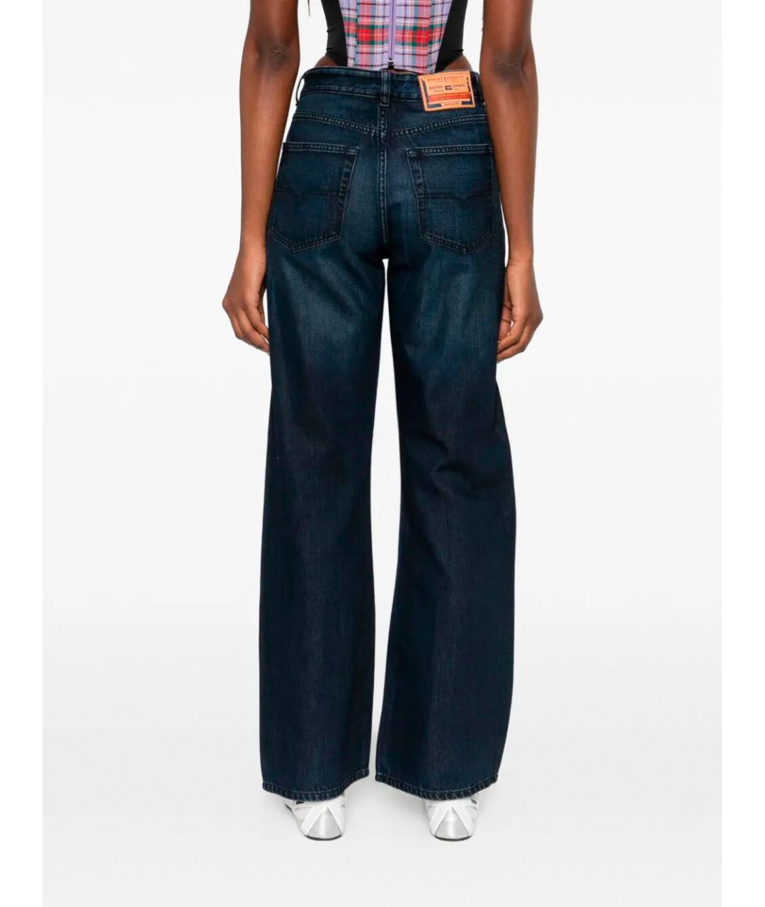 DIESEL Темно-синие хлопко-лиоцелловые прямые джинсы, фото 4