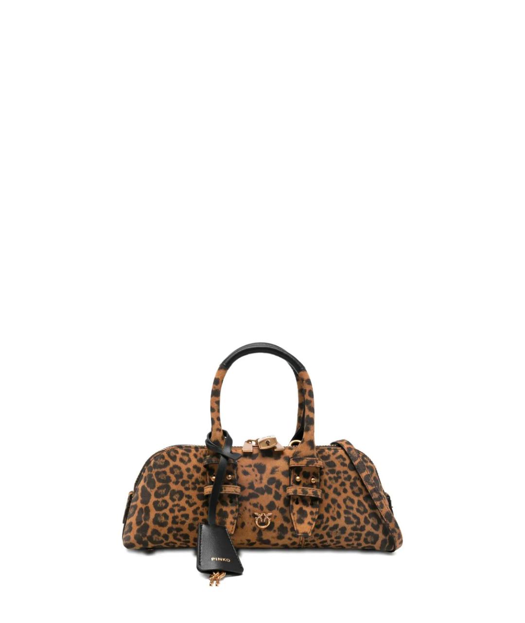 PINKO Коричневая сумка с короткими ручками, фото 1