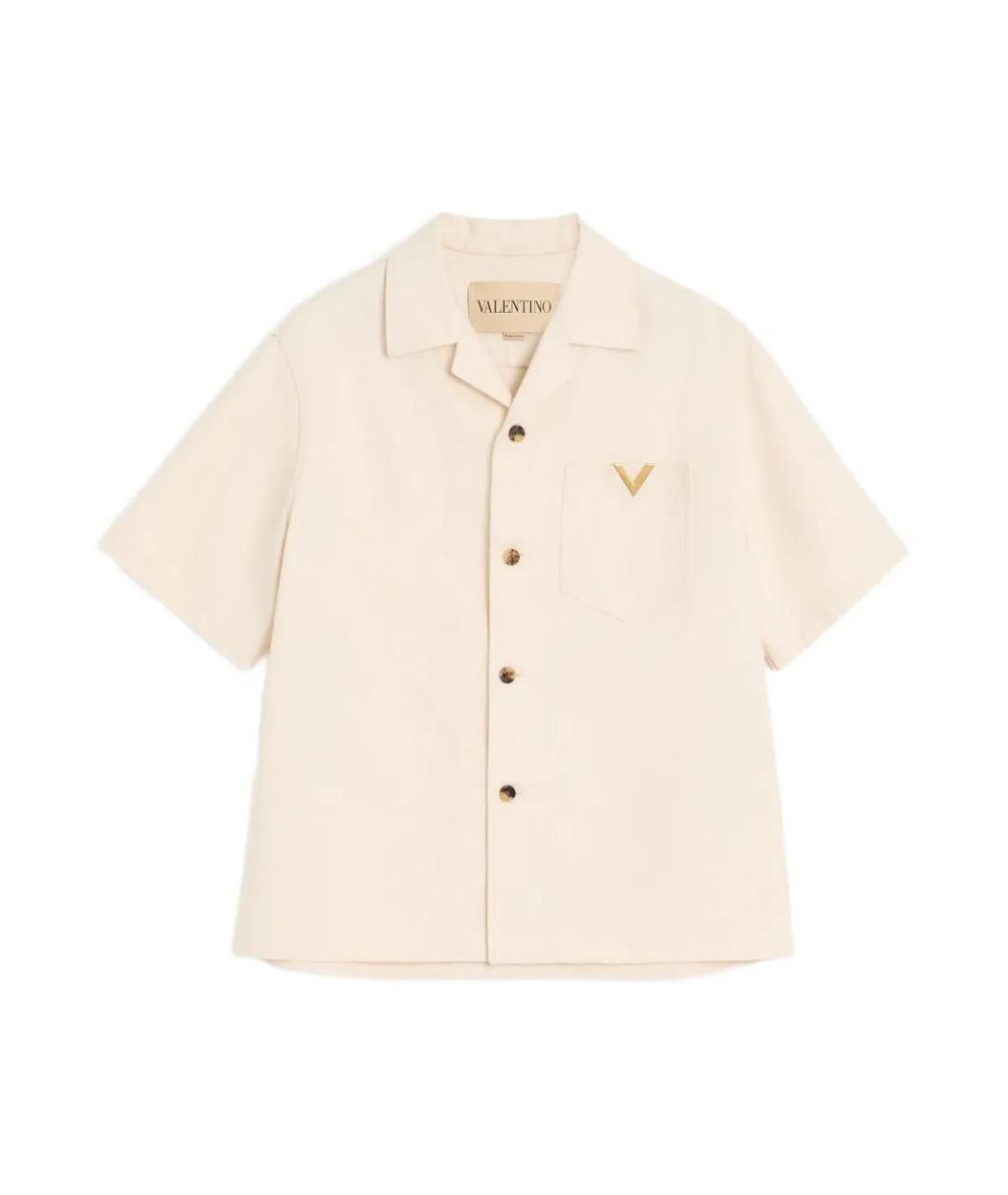 VALENTINO Бежевая хлопковая кэжуал рубашка, фото 1