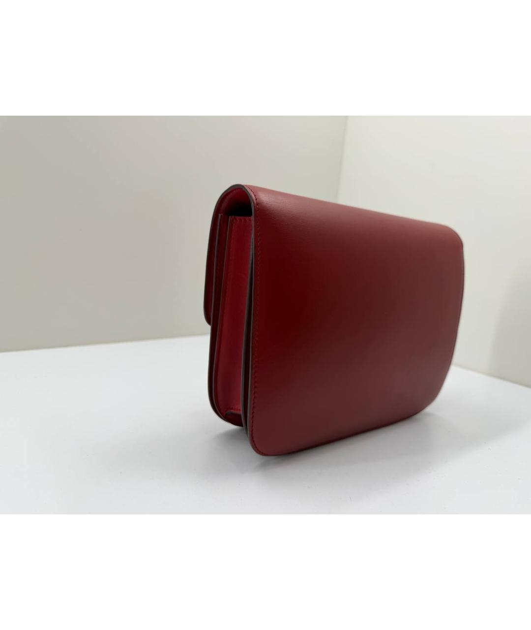 CELINE Красная кожаная сумка через плечо, фото 7