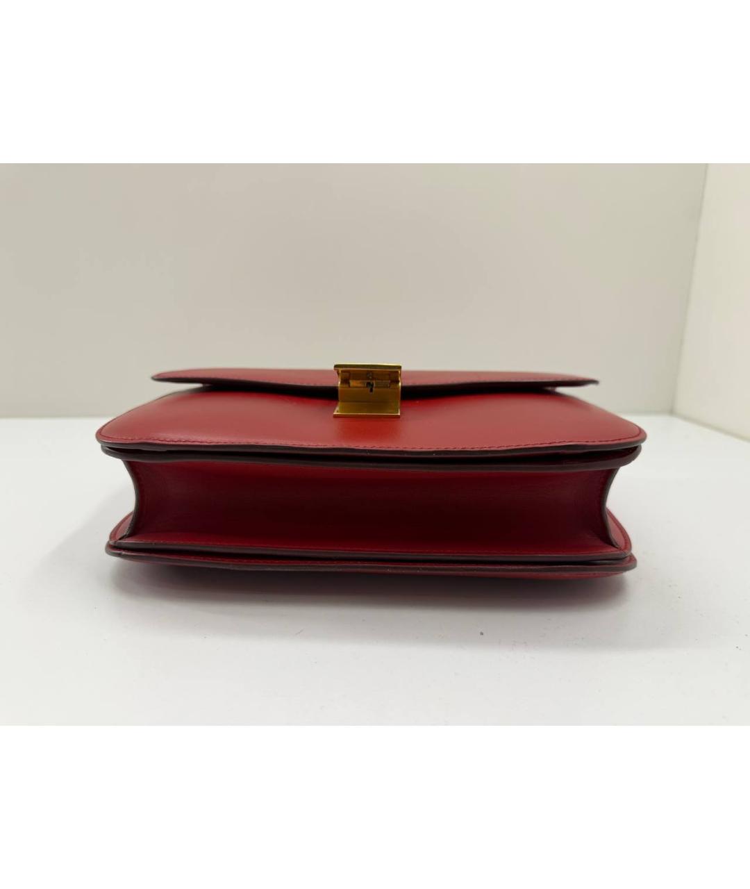 CELINE Красная кожаная сумка через плечо, фото 9