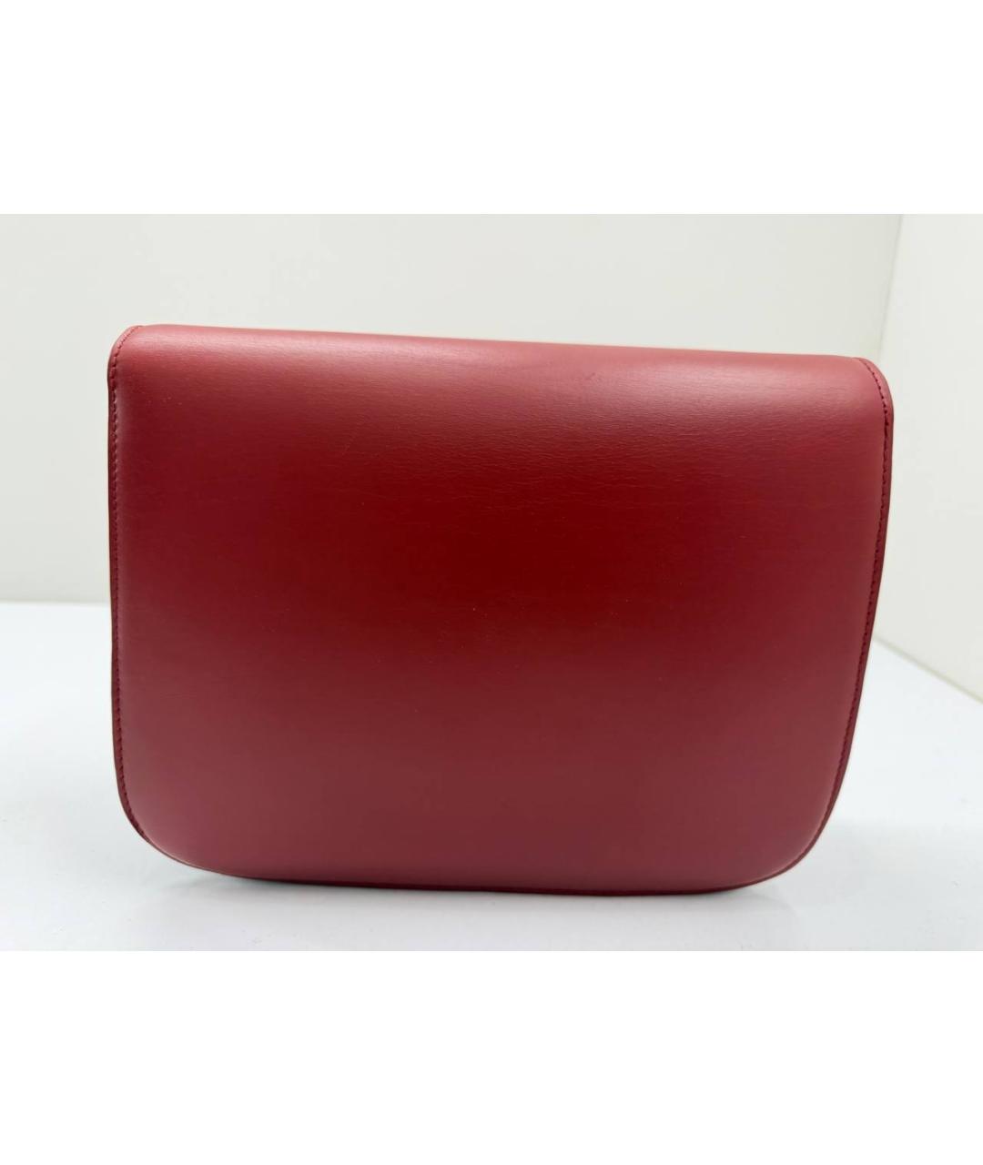 CELINE Красная кожаная сумка через плечо, фото 6