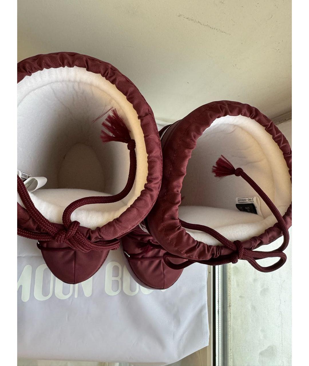 MOON BOOT Бордовые ботинки, фото 3