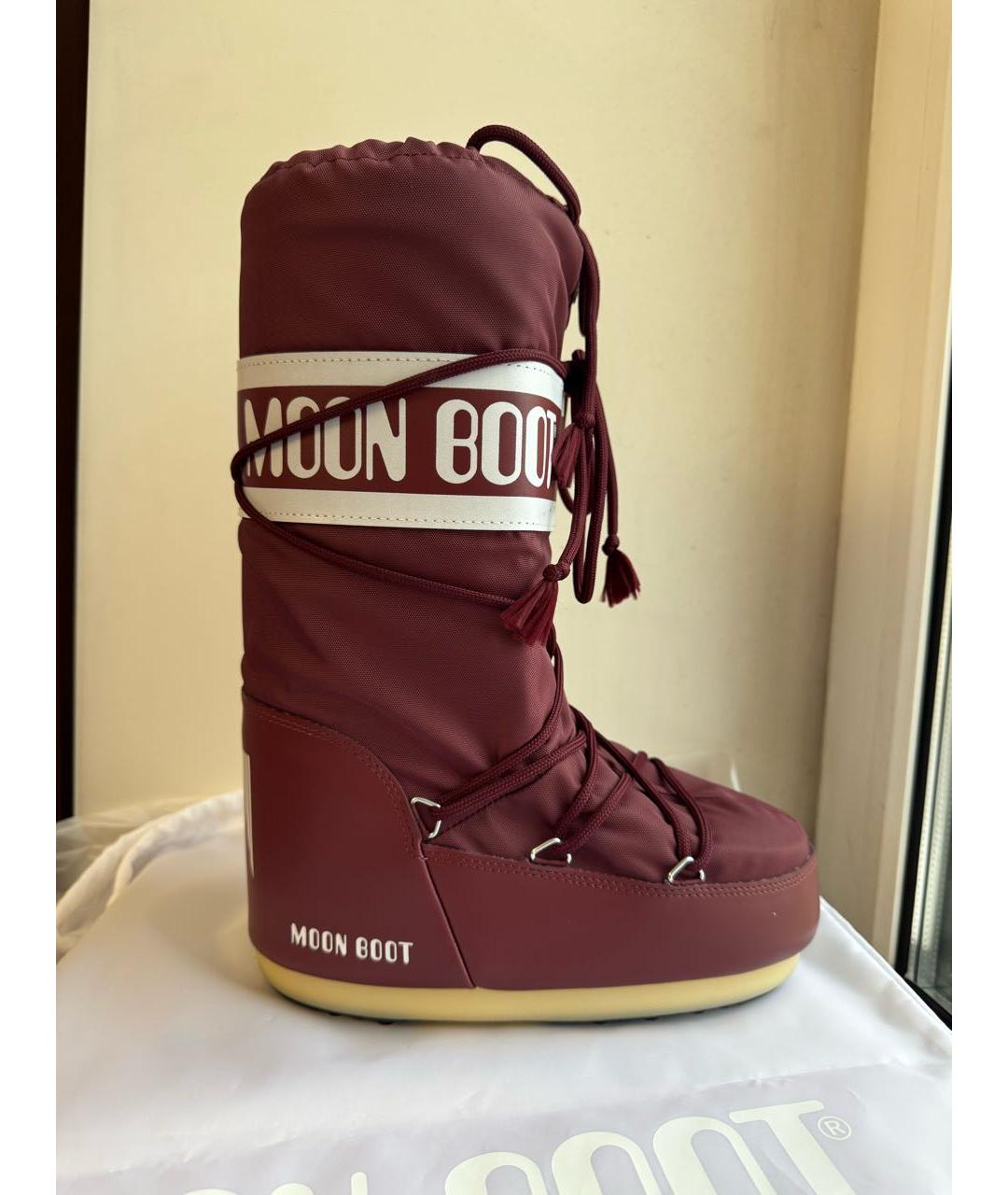 MOON BOOT Бордовые ботинки, фото 6