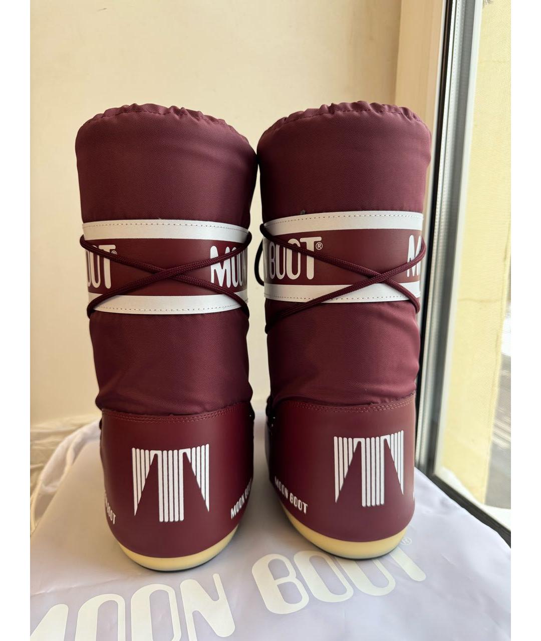 MOON BOOT Бордовые ботинки, фото 4