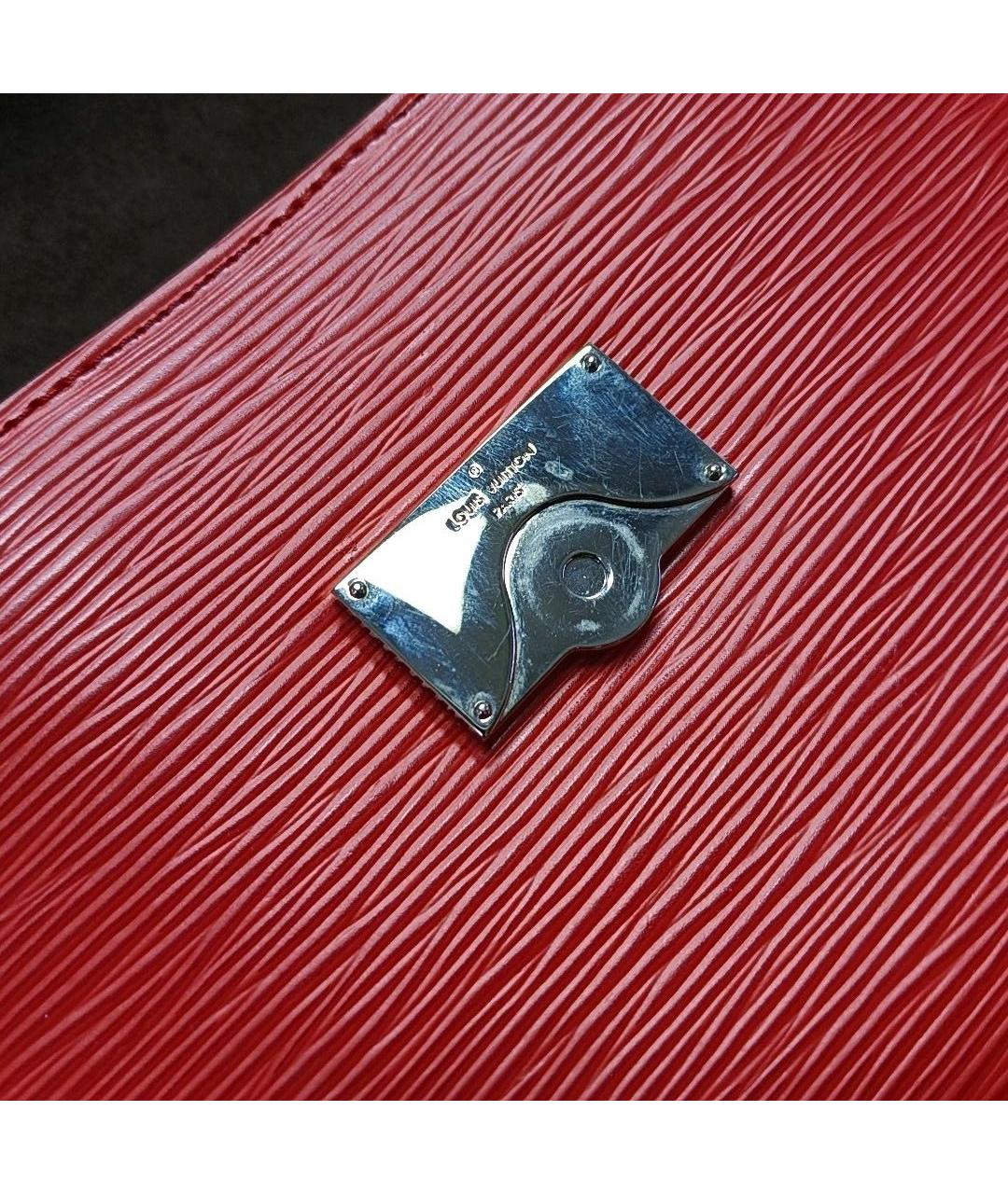 LOUIS VUITTON Красная кожаная сумка через плечо, фото 4