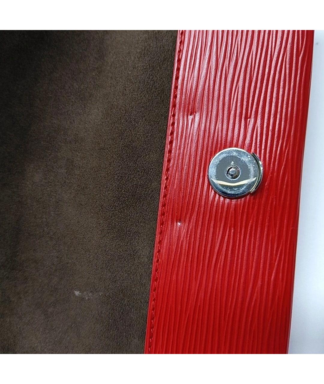 LOUIS VUITTON Красная кожаная сумка через плечо, фото 3