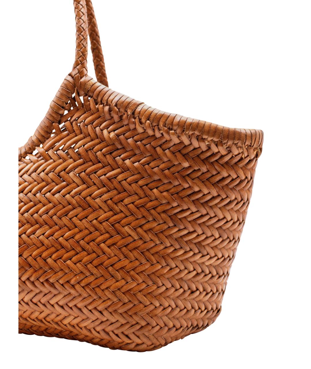 Dragon Diffusion Коричневая кожаная сумка тоут, фото 4