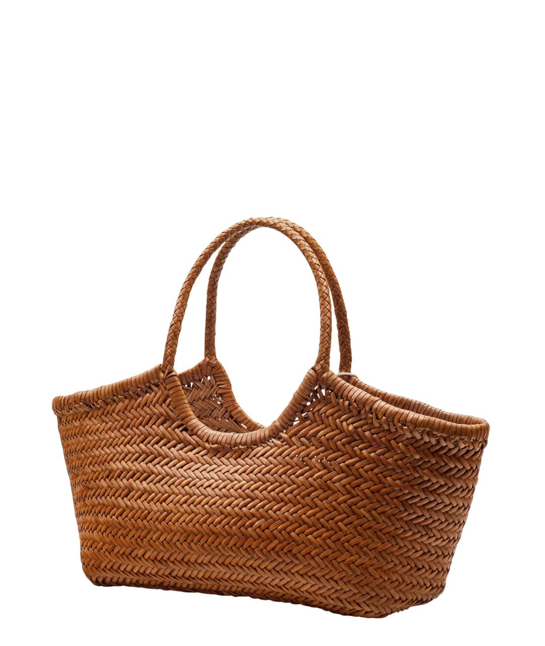 Dragon Diffusion Коричневая кожаная сумка тоут, фото 2