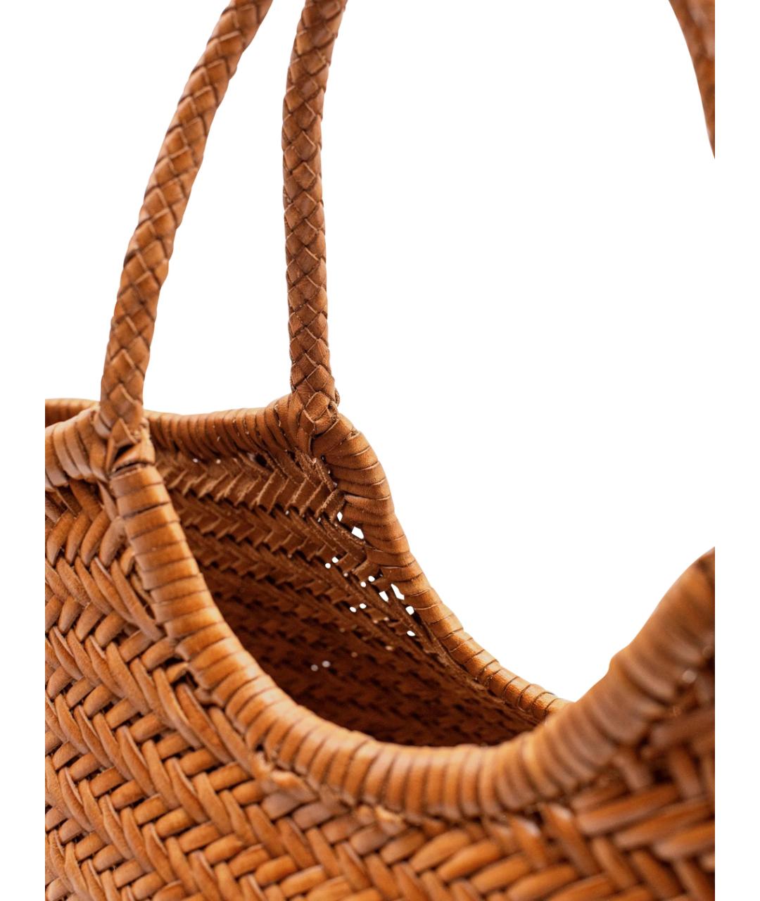 Dragon Diffusion Коричневая кожаная сумка тоут, фото 3