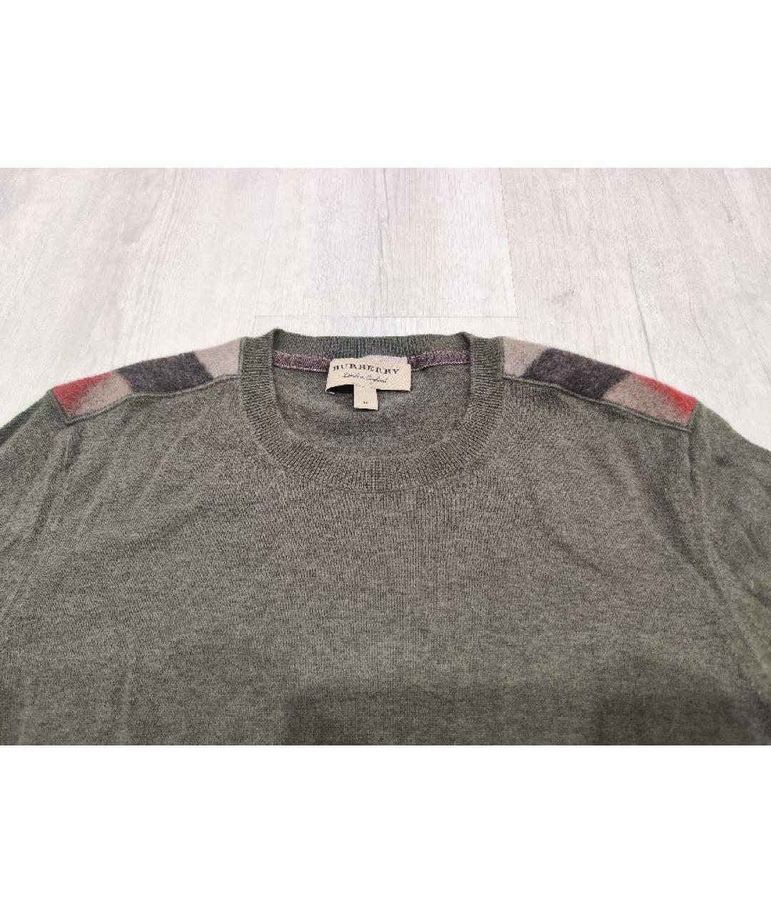 BURBERRY Зеленый кашемировый джемпер / свитер, фото 3