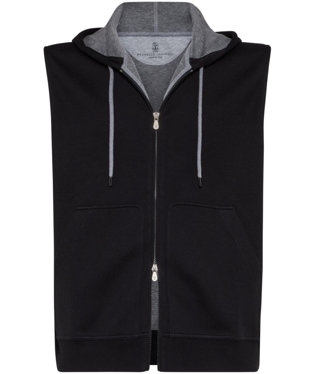 BRUNELLO CUCINELLI Черный хлопковый джемпер / свитер, фото 5